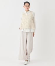 RLLDD04310 HIROKO BIS GRANDE(ヒロコ ビス グランデ) 【大きいサイズ】ナチュラルストレッチスラックス ベージュ