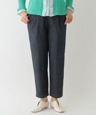 RLLDS22260 HIROKO BIS GRANDE(ヒロコ ビス グランデ) 【洗える】デニムライクペグトップパンツ ネイビー