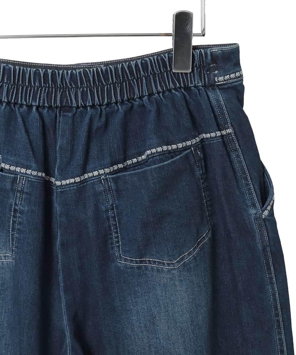 RLLED12270 HIROKO BIS GRANDE(ヒロコ ビス グランデ) ステッチポイントストレッチデニムパンツ ネイビー