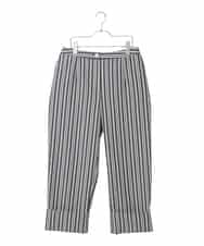 RLLED16290 HIROKO BIS GRANDE(ヒロコ ビス グランデ) ストライプクロップドパンツ ネイビー