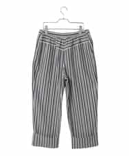 RLLED16290 HIROKO BIS GRANDE(ヒロコ ビス グランデ) ストライプクロップドパンツ ネイビー