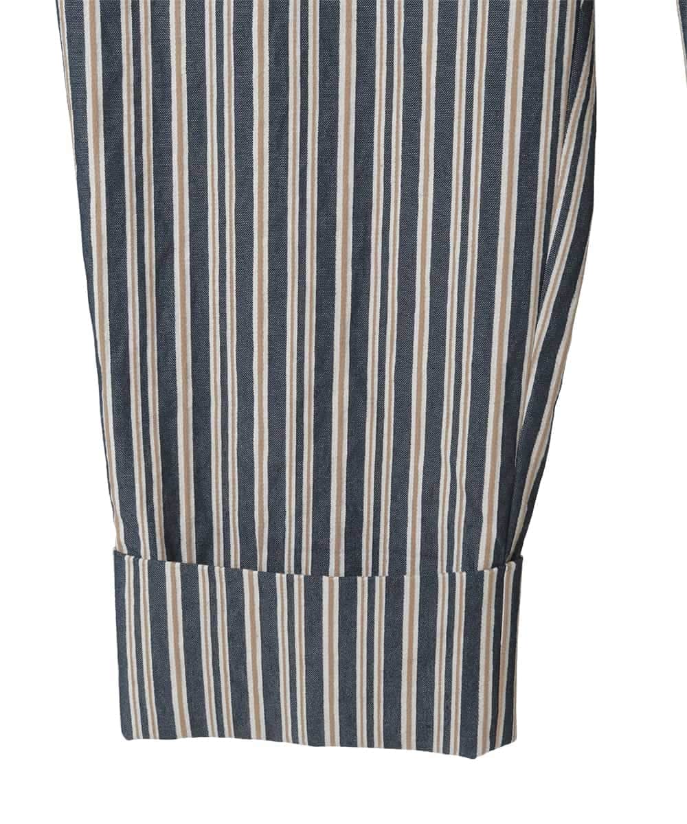 RLLED16290 HIROKO BIS GRANDE(ヒロコ ビス グランデ) ストライプクロップドパンツ ネイビー