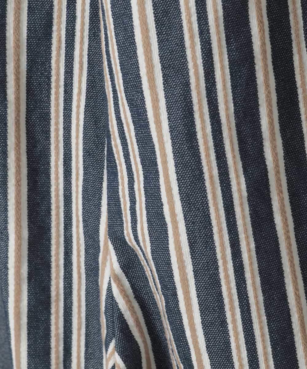 RLLED16290 HIROKO BIS GRANDE(ヒロコ ビス グランデ) ストライプクロップドパンツ ネイビー