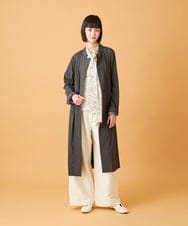 RLLED46350 HIROKO BIS GRANDE(ヒロコ ビス グランデ) 【大きいサイズ】ジャカードストレートパンツ /洗える ダークグレー