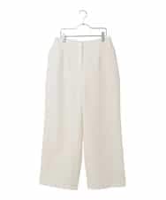 RLLED46350 HIROKO BIS GRANDE(ヒロコ ビス グランデ) ジャカードストレートパンツ アイボリー