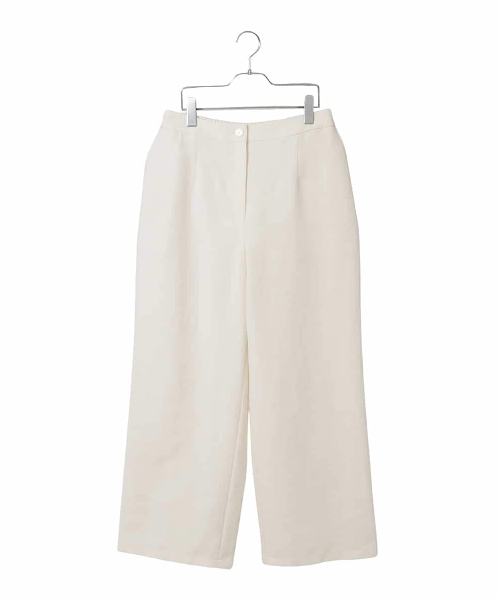 RLLED46350 HIROKO BIS GRANDE(ヒロコ ビス グランデ) ジャカードストレートパンツ アイボリー