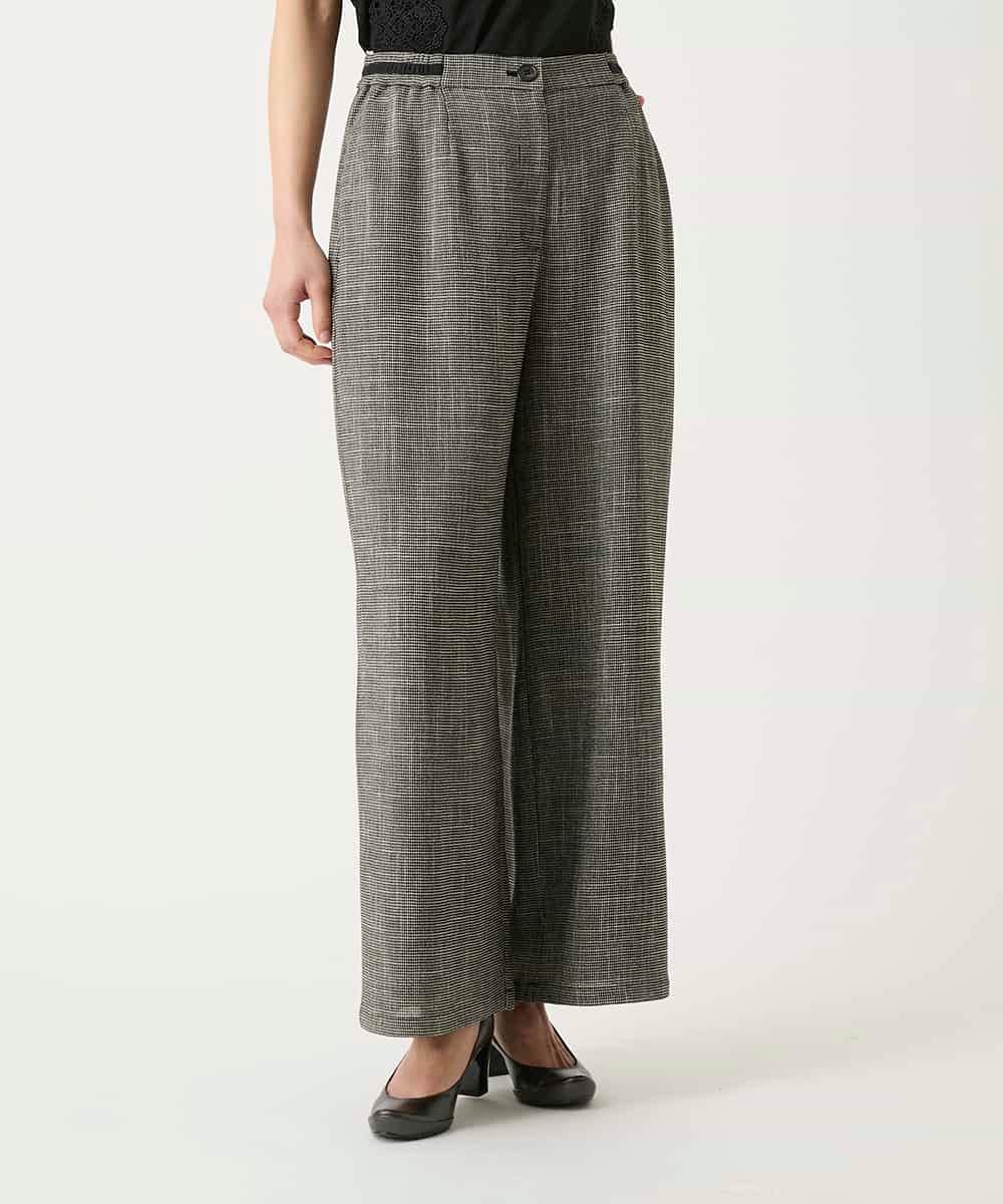 RLLFD03290 HIROKO BIS GRANDE(ヒロコ ビス グランデ) ツイーディーメッシュワイドパンツ ブラック