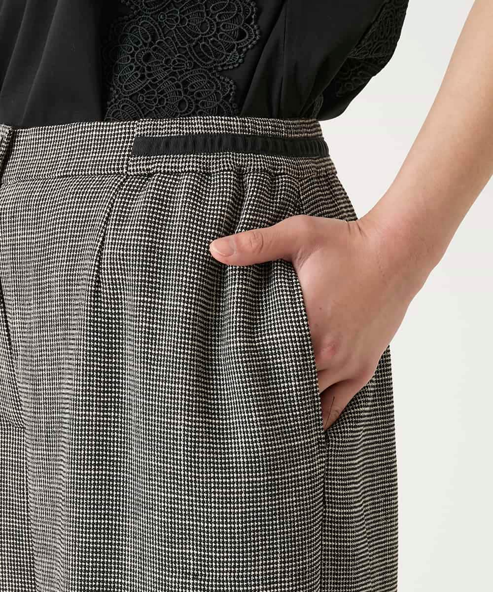 RLLFD03290 HIROKO BIS GRANDE(ヒロコ ビス グランデ) ツイーディーメッシュワイドパンツ ブラック