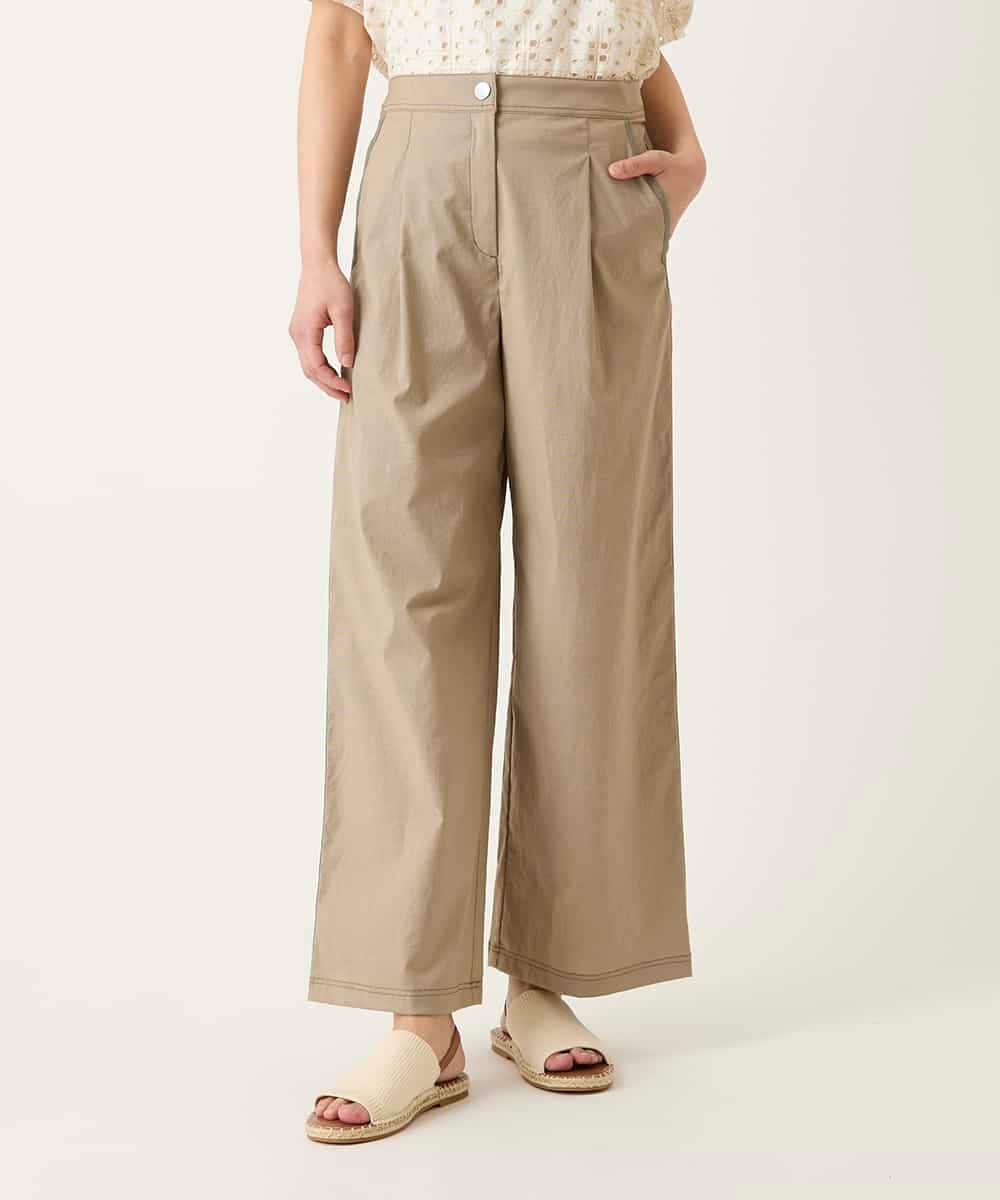 RLLFD32310 HIROKO BIS GRANDE(ヒロコ ビス グランデ) リネンライクイージーワイドパンツ ベージュ