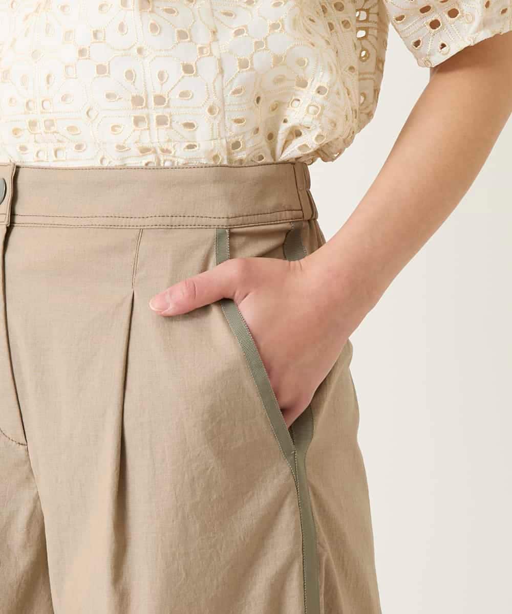 RLLFD32310 HIROKO BIS GRANDE(ヒロコ ビス グランデ) リネンライクイージーワイドパンツ ベージュ