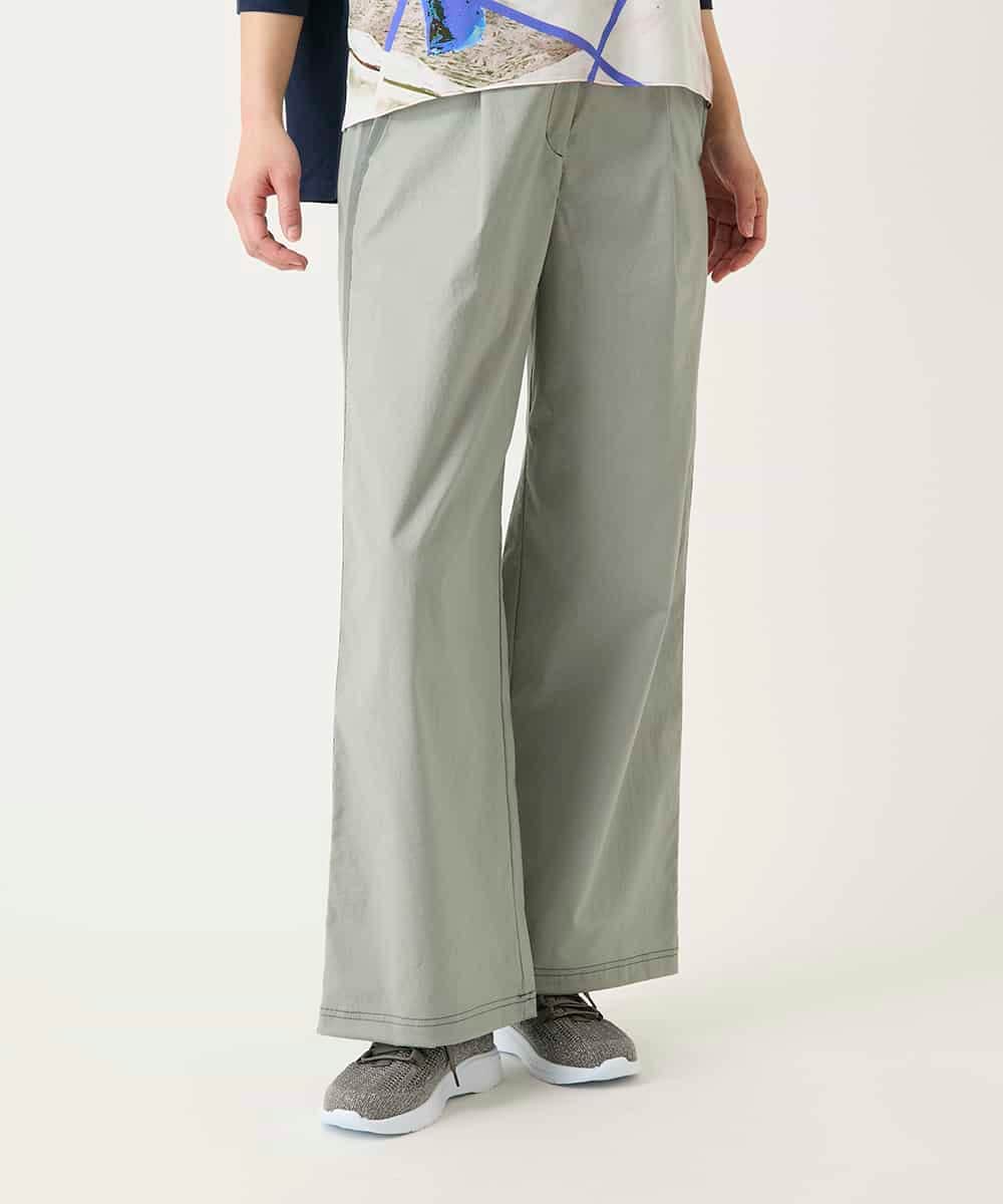RLLFD32310 HIROKO BIS GRANDE(ヒロコ ビス グランデ) リネンライクイージーワイドパンツ ライトグレー