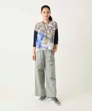 RLLFD32310 HIROKO BIS GRANDE(ヒロコ ビス グランデ) リネンライクイージーワイドパンツ ライトグレー