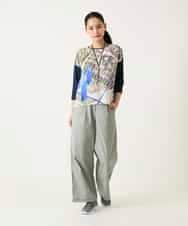 RLLFD32310 HIROKO BIS GRANDE(ヒロコ ビス グランデ) リネンライクイージーワイドパンツ ライトグレー