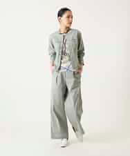 RLLFD32310 HIROKO BIS GRANDE(ヒロコ ビス グランデ) リネンライクイージーワイドパンツ ライトグレー