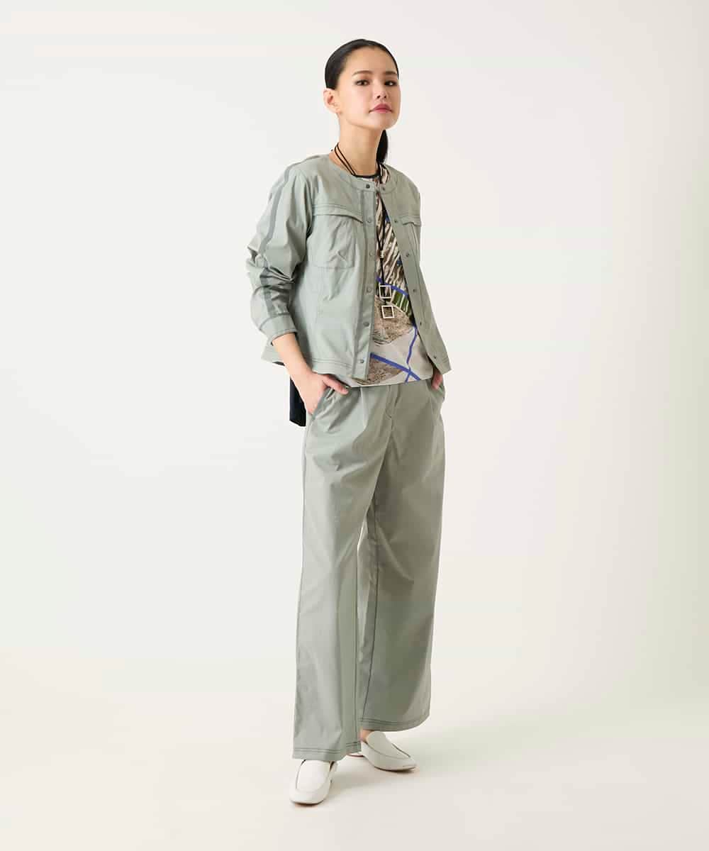 RLLFD32310 HIROKO BIS GRANDE(ヒロコ ビス グランデ) リネンライクイージーワイドパンツ ライトグレー