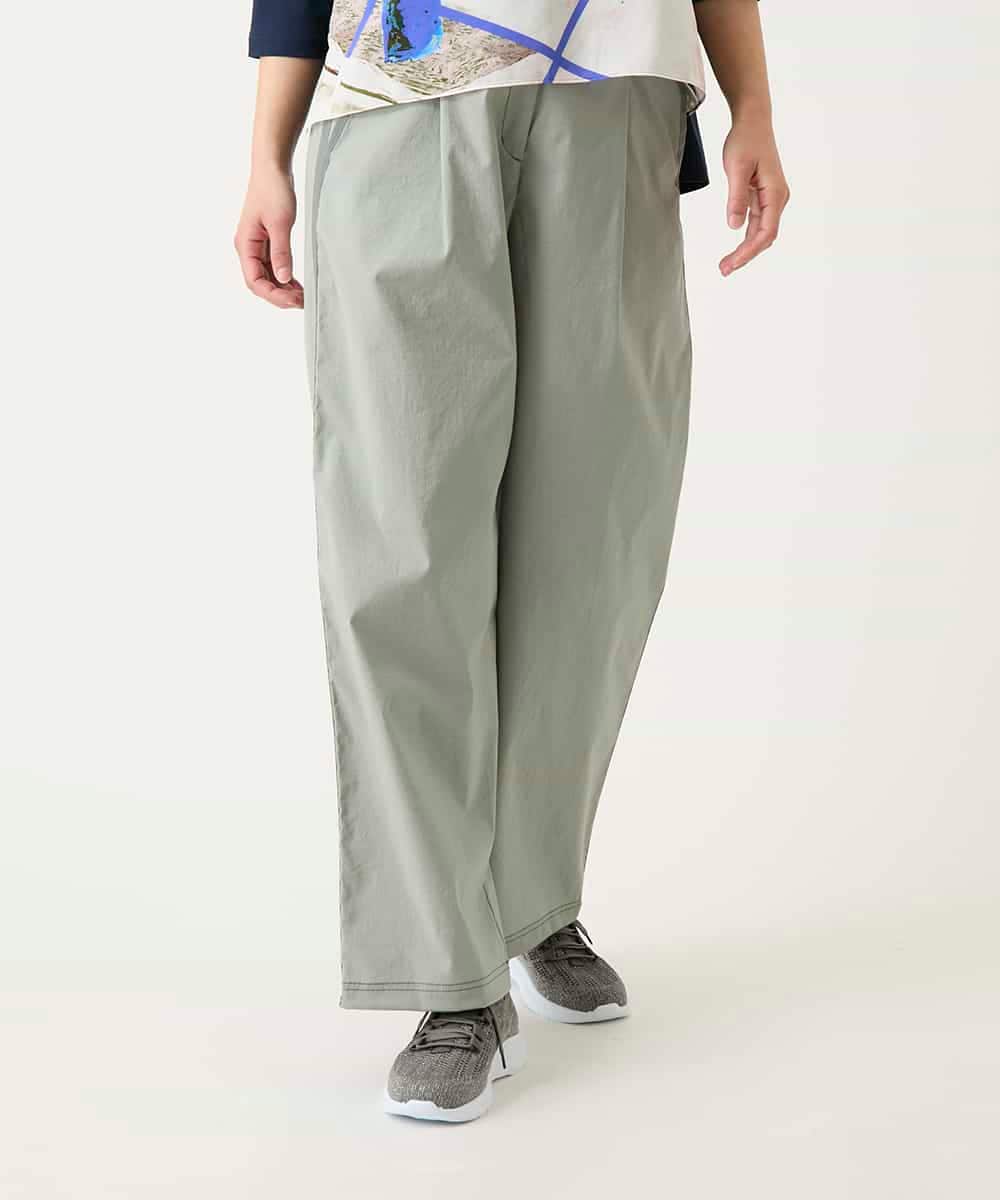 RLLFD32310 HIROKO BIS GRANDE(ヒロコ ビス グランデ) リネンライクイージーワイドパンツ ライトグレー