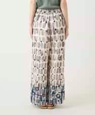 RLLGE05310 HIROKO BIS GRANDE(ヒロコ ビス グランデ) エスニックモチーフスラブワイドパンツ ベージュ