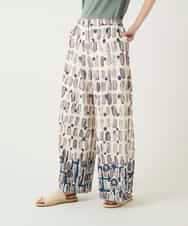 RLLGE05310 HIROKO BIS GRANDE(ヒロコ ビス グランデ) エスニックモチーフスラブワイドパンツ ベージュ