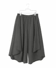 RLLGE11310 HIROKO BIS GRANDE(ヒロコ ビス グランデ) 【大きいサイズ】サークルヘムドレープフレアパンツ /洗える カーキ