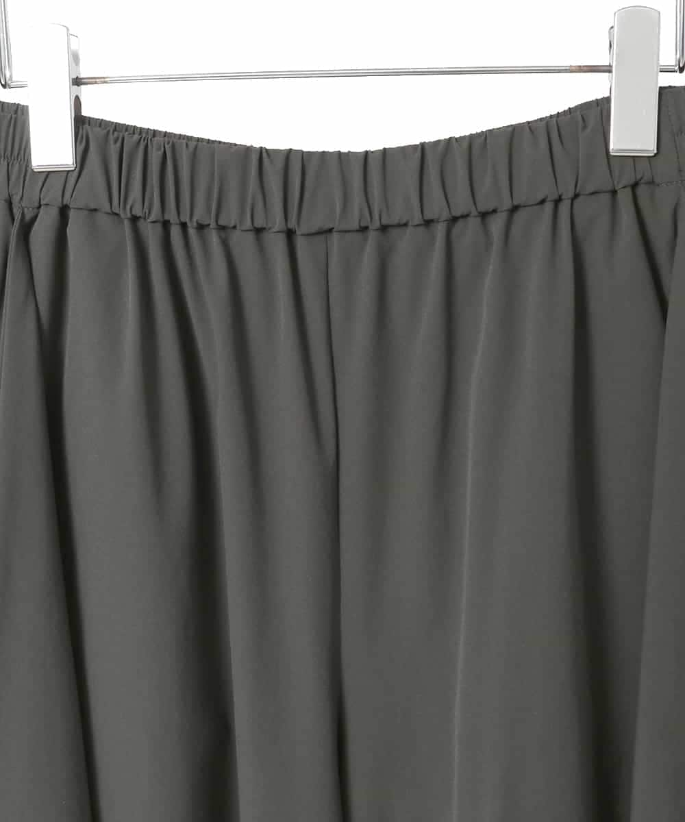 RLLGE11310 HIROKO BIS GRANDE(ヒロコ ビス グランデ) 【大きいサイズ】サークルヘムドレープフレアパンツ /洗える カーキ
