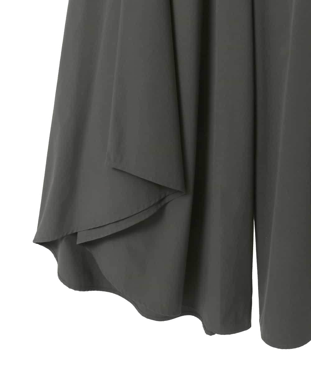 RLLGE11310 HIROKO BIS GRANDE(ヒロコ ビス グランデ) 【大きいサイズ】サークルヘムドレープフレアパンツ /洗える カーキ