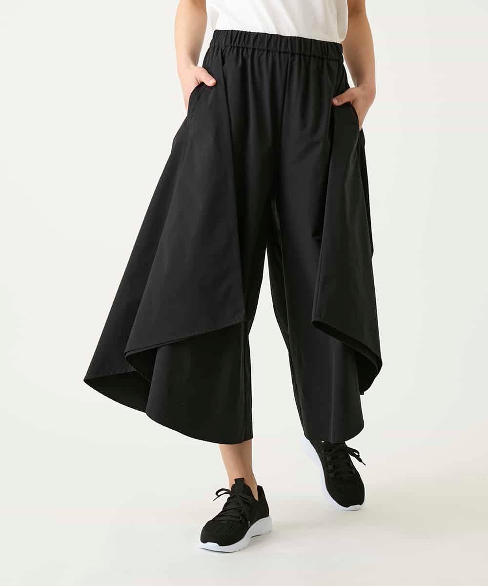 RLLGE11310 HIROKO BIS GRANDE(ヒロコ ビス グランデ) 【大きいサイズ】サークルヘムドレープフレアパンツ /洗える カーキ