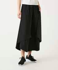 RLLGE11310 HIROKO BIS GRANDE(ヒロコ ビス グランデ) 【大きいサイズ】サークルヘムドレープフレアパンツ /洗える カーキ