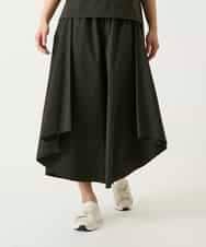 RLLGE11310 HIROKO BIS GRANDE(ヒロコ ビス グランデ) 【大きいサイズ】サークルヘムドレープフレアパンツ /洗える カーキ