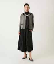 RLLGE11310 HIROKO BIS GRANDE(ヒロコ ビス グランデ) 【大きいサイズ】サークルヘムドレープフレアパンツ /洗える カーキ