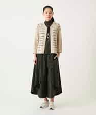 RLLGE11310 HIROKO BIS GRANDE(ヒロコ ビス グランデ) 【大きいサイズ】サークルヘムドレープフレアパンツ /洗える カーキ