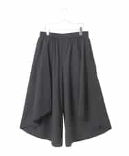 RLLGE11310 HIROKO BIS GRANDE(ヒロコ ビス グランデ) 【大きいサイズ】サークルヘムドレープフレアパンツ /洗える ブラック