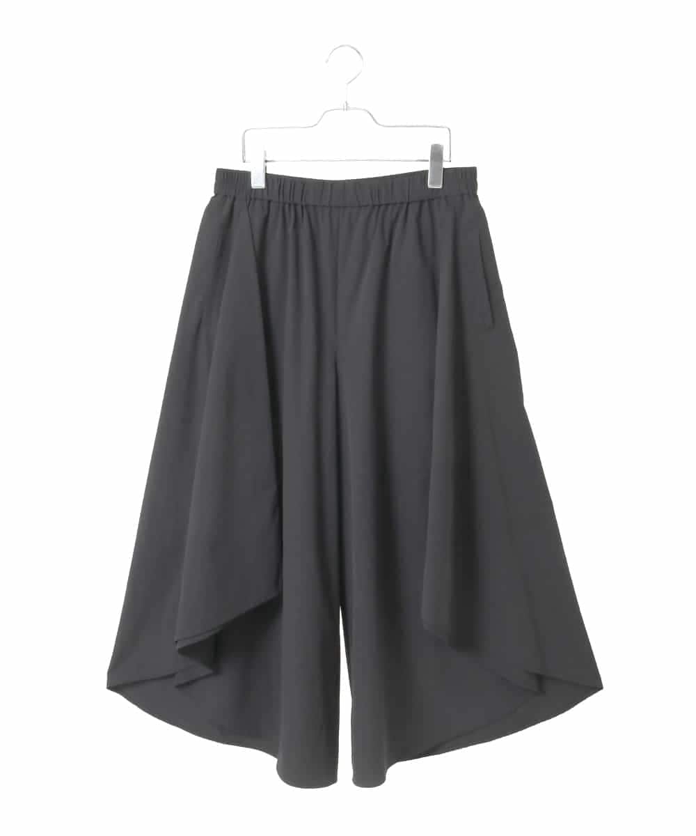 RLLGE11310 HIROKO BIS GRANDE(ヒロコ ビス グランデ) 【大きいサイズ】サークルヘムドレープフレアパンツ /洗える ブラック