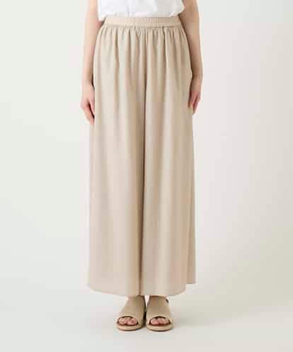 RLLGE12290 HIROKO BIS GRANDE 【大きいサイズ】ウエストギャザーリネンライクワイドパンツ