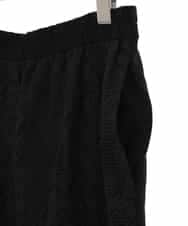 RLLGE30280 HIROKO BIS GRANDE(ヒロコ ビス グランデ) ラッセルレースサイドラインフレアーパンツ ブラック