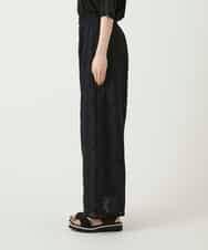 RLLGE30280 HIROKO BIS GRANDE(ヒロコ ビス グランデ) ラッセルレースサイドラインフレアーパンツ ブラック