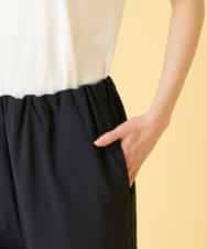 RLLGE40250 HIROKO BIS GRANDE(ヒロコ ビス グランデ) 【先行予約/大きいサイズ】ウエストギャザーストレッチパンツ ネイビー