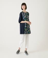 RLLGE55210 HIROKO BIS GRANDE(ヒロコ ビス グランデ) 【大きいサイズ】エアリーフィット2WAYストレッチパンツ ライトグレー