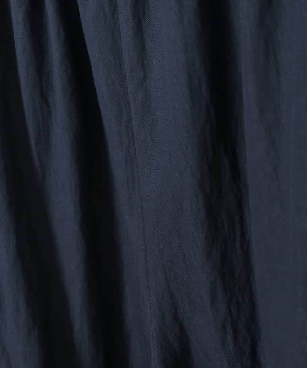 RLLGE58310 HIROKO BIS GRANDE(ヒロコ ビス グランデ) 【大きいサイズ】異素材ジョイントデザインワイドパンツ /洗える ネイビー