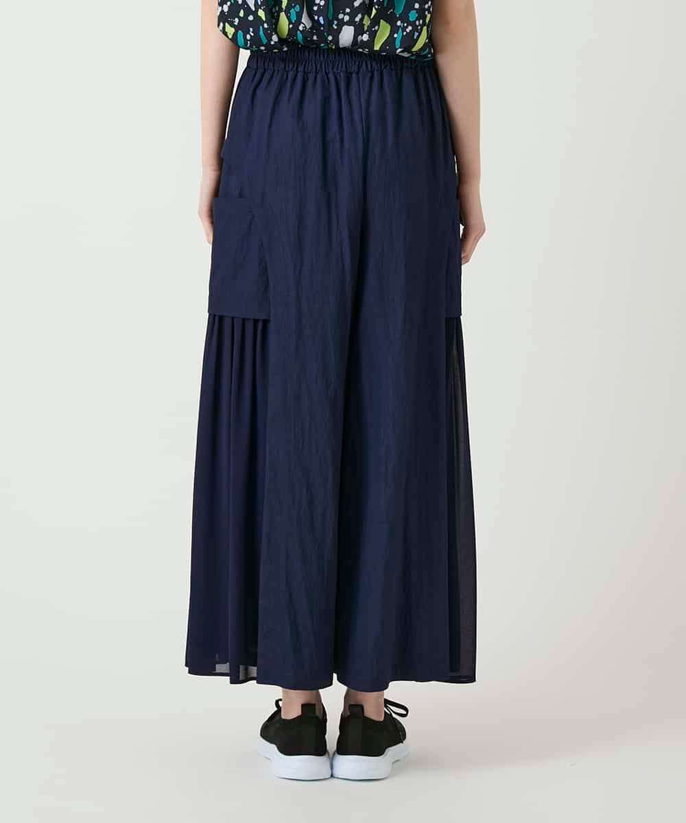 RLLGE58310 HIROKO BIS GRANDE(ヒロコ ビス グランデ) 異素材ジョイントデザインワイドパンツ ネイビー