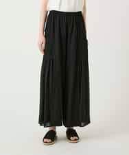 RLLGE58310 HIROKO BIS GRANDE(ヒロコ ビス グランデ) 異素材ジョイントデザインワイドパンツ ネイビー