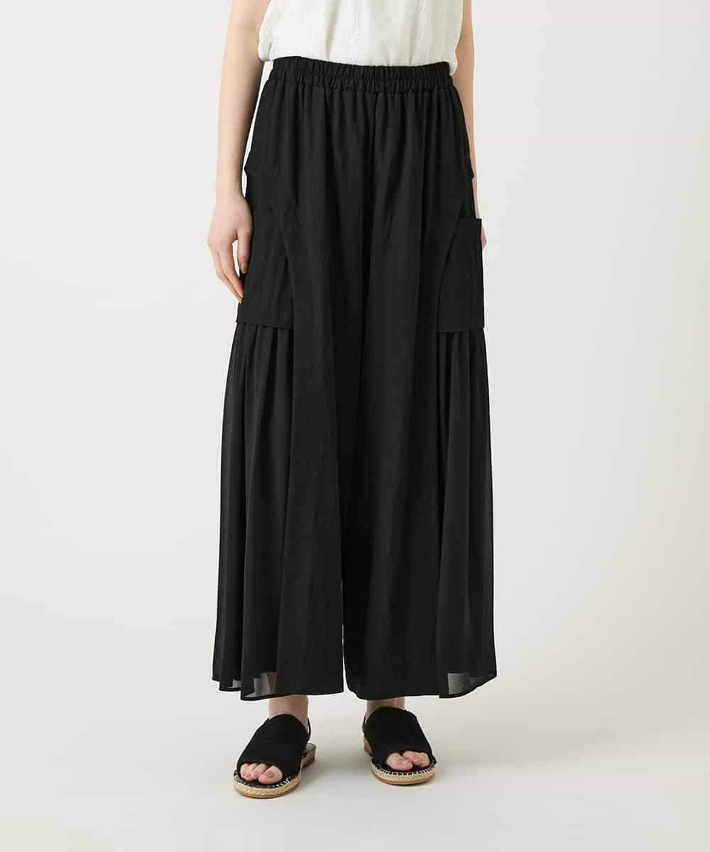 RLLGE58310 HIROKO BIS GRANDE(ヒロコ ビス グランデ) 異素材ジョイントデザインワイドパンツ ネイビー