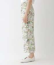 RLLGT25350 HIROKO BIS GRANDE(ヒロコ ビス グランデ) 【洗濯機で洗える】アートプリントフレアパンツ オレンジ