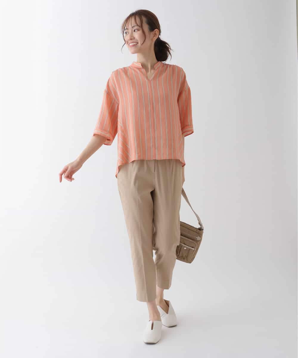 RLLHS27210 HIROKO BIS GRANDE(ヒロコ ビス グランデ) 【洗える】ストレッチピケテーパードパンツ ベージュ