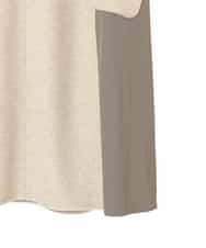 RLPAD27350 HIROKO BIS GRANDE(ヒロコ ビス グランデ) 【大きいサイズ】異素材Vネックジャンパースカート /洗える ベージュ