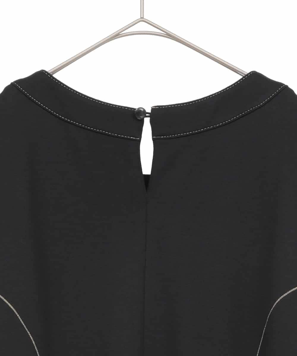 RLPAE42510 HIROKO BIS GRANDE(ヒロコ ビス グランデ) ラインアクセント切り替えデザインポンチワンピース ブラック