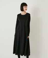 RLPAE42510 HIROKO BIS GRANDE(ヒロコ ビス グランデ) ラインアクセント切り替えデザインポンチワンピース ブラック