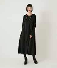 RLPAE42510 HIROKO BIS GRANDE(ヒロコ ビス グランデ) ラインアクセント切り替えデザインポンチワンピース ブラック