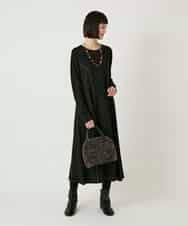 RLPAE42510 HIROKO BIS GRANDE(ヒロコ ビス グランデ) ラインアクセント切り替えデザインポンチワンピース ブラック