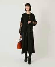 RLPAE42510 HIROKO BIS GRANDE(ヒロコ ビス グランデ) ラインアクセント切り替えデザインポンチワンピース ブラック