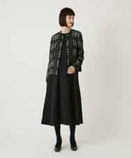 RLPAE42510 HIROKO BIS GRANDE(ヒロコ ビス グランデ) ラインアクセント切り替えデザインポンチワンピース ブラック